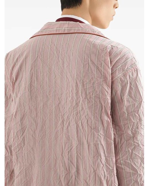 Dolce & Gabbana Pink Striped Dressing Gown