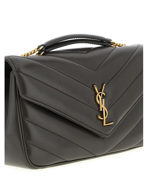 'Loulou' Bolso De Hombro Mediano Saint Laurent de color Black