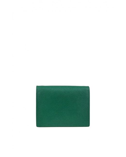Prada Green Shoulder Card Holder