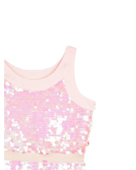 Billieblush Pink Vestito Con Paillettes