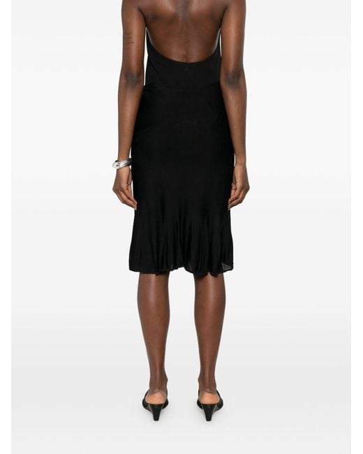 Totême Black Fluted Midi Skirt