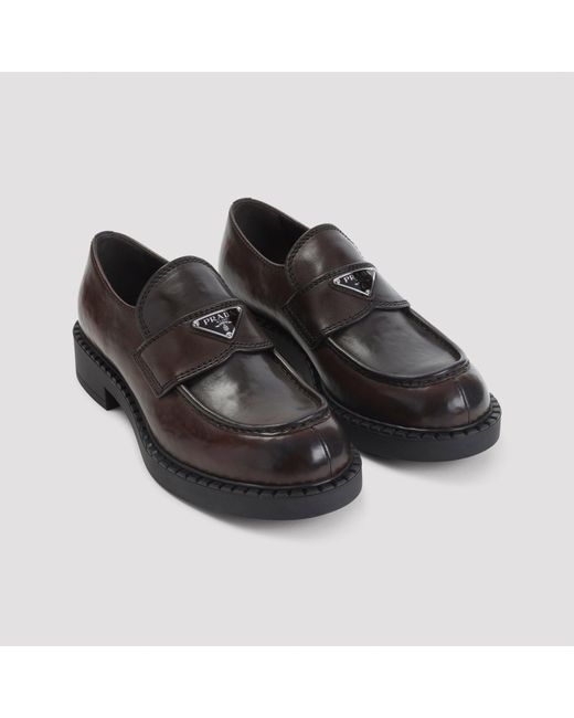 Prada Chocolade Loafers in het Black voor heren