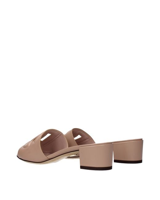 Dolce & Gabbana Natural Dolce&Gabbana Sandals/Nude Leather