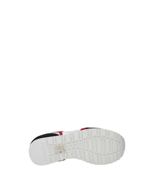 Pollini Red Sneakers Donna Tessuto Bianco/Rosso
