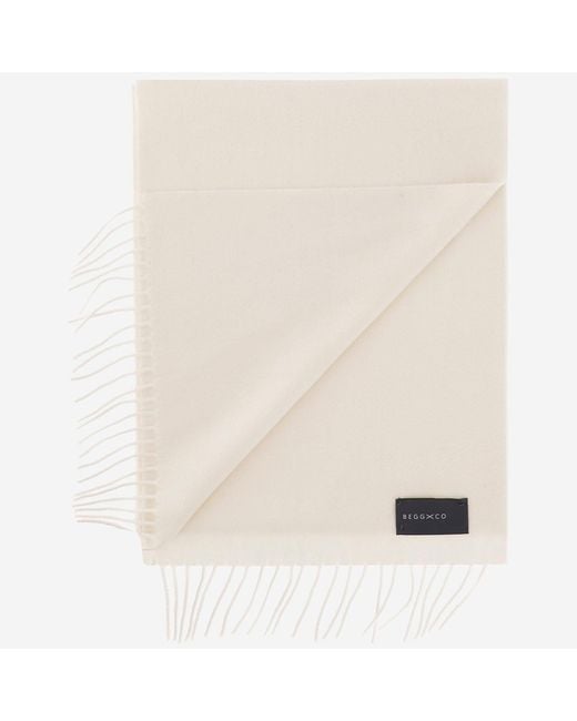 Alex Begg Natural Cashmere Scarf for men