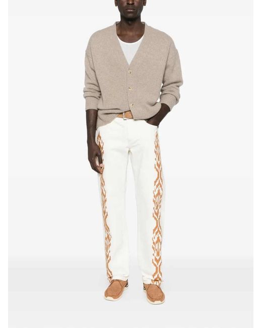 Isabel Marant White Lewys Jeans With Embroidery