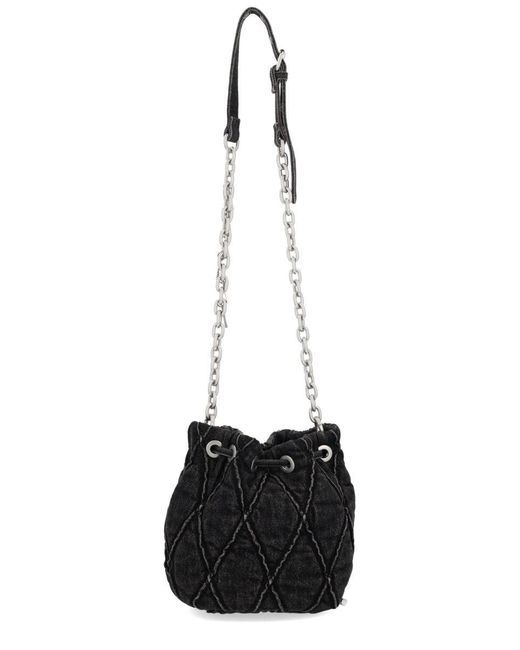 DIESEL Black Charm-D S-Bucket Bag