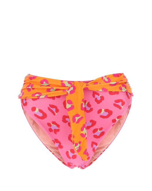 Farm Pink Stretch Polyester Bikini Bottom for men