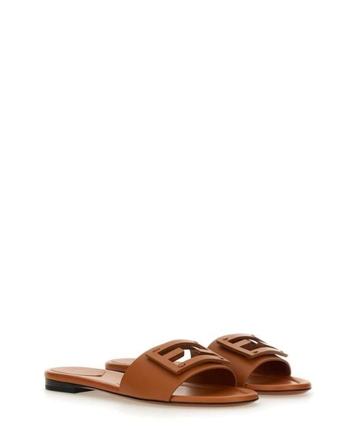 Fendi Brown Slide
