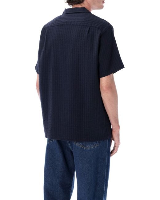 Portuguese Flannel Blue Mondego Seersucker Shirt