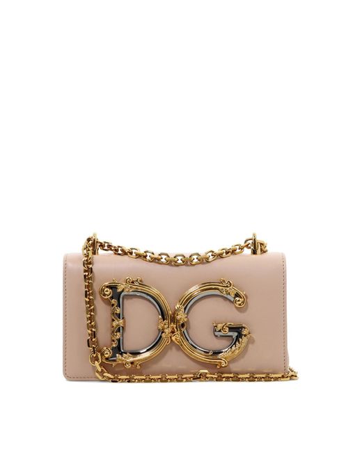 Dolce & Gabbana Natural "dg Girls" Crossbody Bag