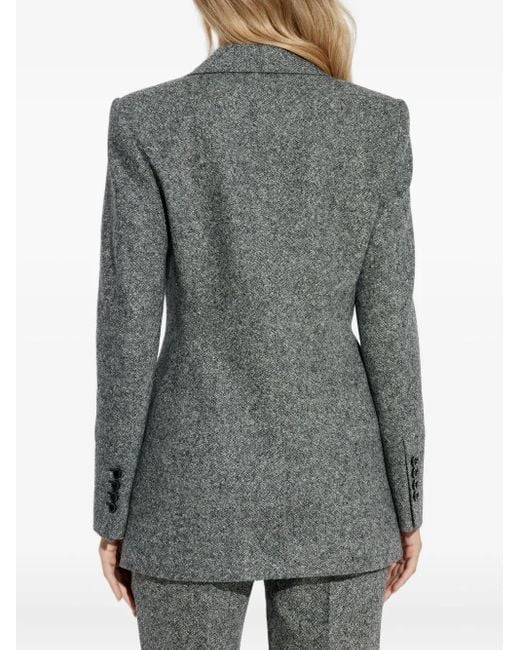 Dolce & Gabbana Gray One-Button Tweed Jacket
