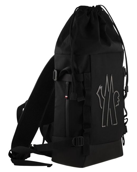Moncler Black Water-Repellent Backpack for men