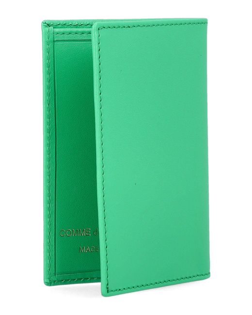 Comme des Garçons Green Leather Bifold Wallet