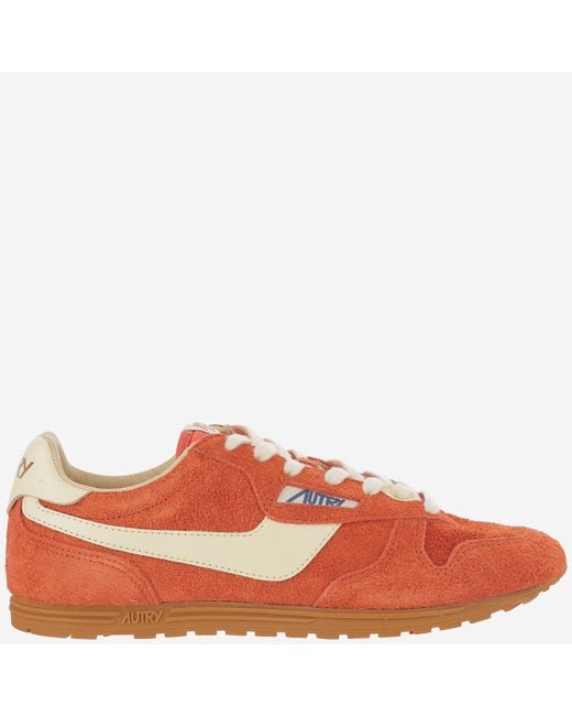 Autry Windspin Leder -Turnschuhe in Red für Herren