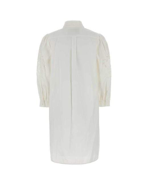 Valentino Garavani White Poplin Shirt Dress