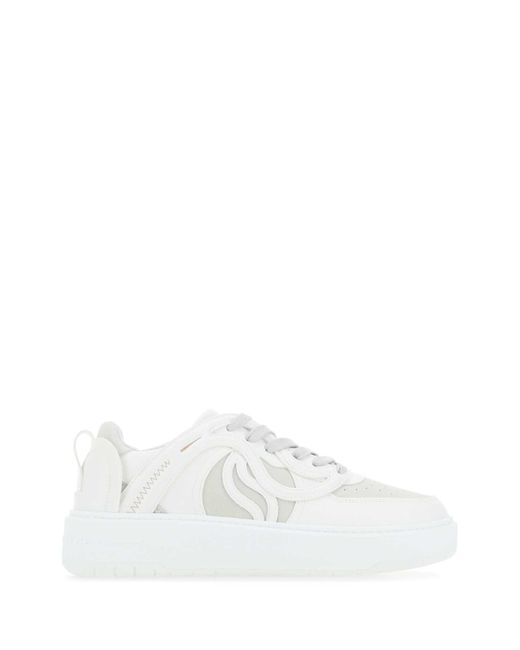 Stella McCartney White Two-Tone Sporty Mat S-Wave Sneakers
