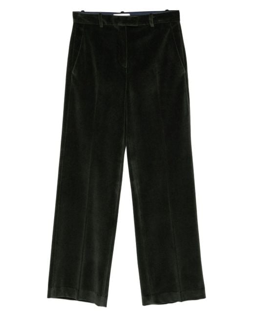 Circolo 1901 Black Cotton Wide-Leg Trousers