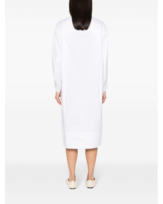Khaite White Brom Cotton Tunic Dress