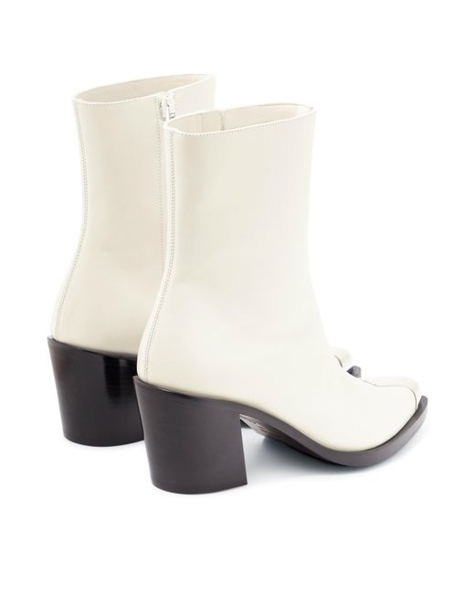 Alexander McQueen White Ankle Boots