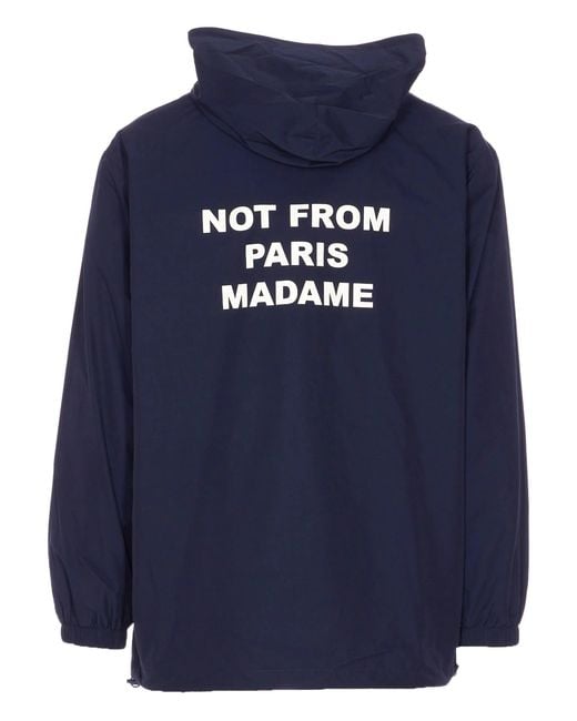 Drole de Monsieur Blue La Veste Capuche Slogan