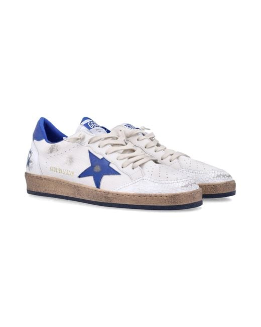 Golden Goose Deluxe Brand Blue Premium Leather Sneakers For