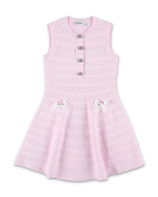 Self-Portrait Pink Charming Mini Dress For Girls