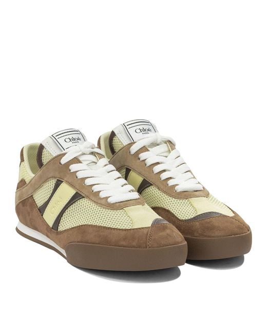 Chloé Brown "Kick" Low-Top Sneakers