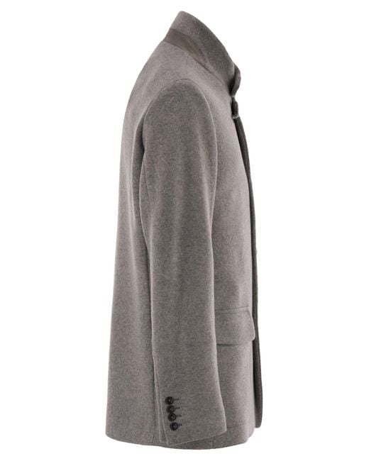 Fay Gray Wool Pea Coat for men