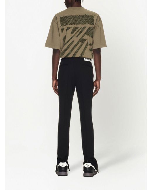 Off-White c/o Virgil Abloh Black Wool Skinny Trousers for men