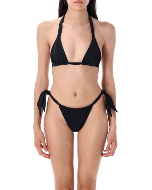 Let's Swim Black Triangle Bikini Top