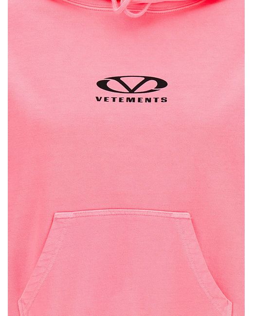 Vetements Pink 'Oval Logo' Hoodie