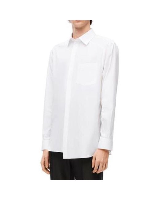 Loewe Asymmetrisches Hemd in White für Herren