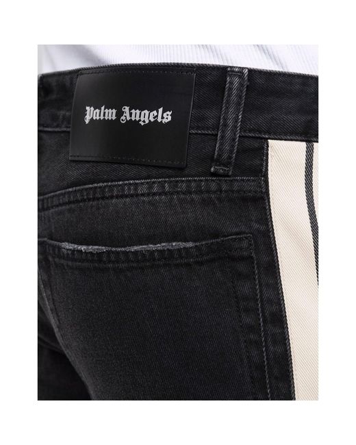 Palm Angels Black Cotton Denim Jeans for men