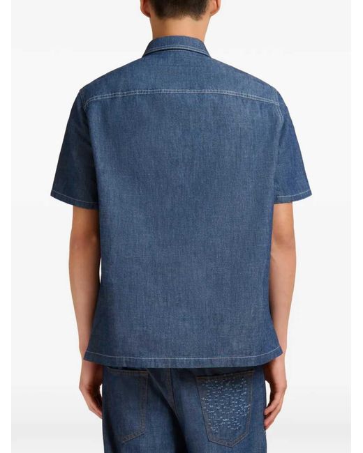 Marni Blue Pocketed Shirt