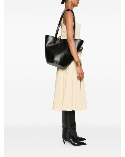 Jacquemus Black Le Bambola Moyen Leather Bucket Bag