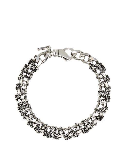 Bracciale A Catena Intrecciata di Emanuele Bicocchi in Metallic