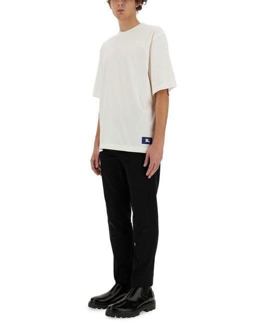 Burberry White Short Sleeve T-Shirt for men
