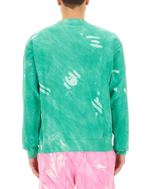 SPORTY&RICH Green Sweatshirt With Logo