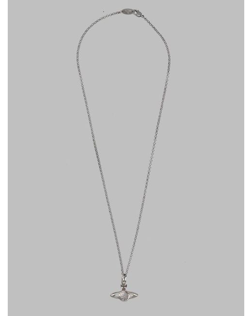 Vivienne Westwood White Necklace Mini Bas Relief