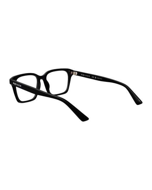 McQueen Black Round Optical Am0568 O 007