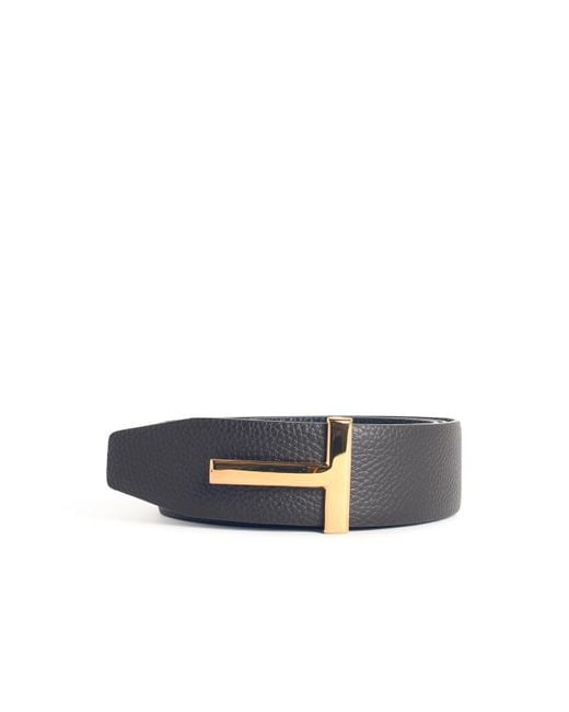 Tom Ford Brown Lear Belt in het White voor heren