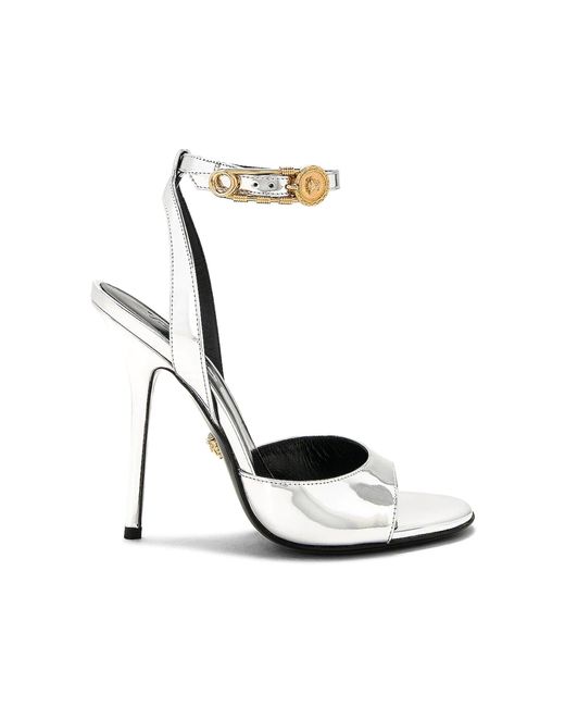 Versace White Patent Leather Sandals