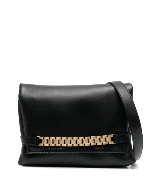Victoria Beckham Black Chain Leather Clutch