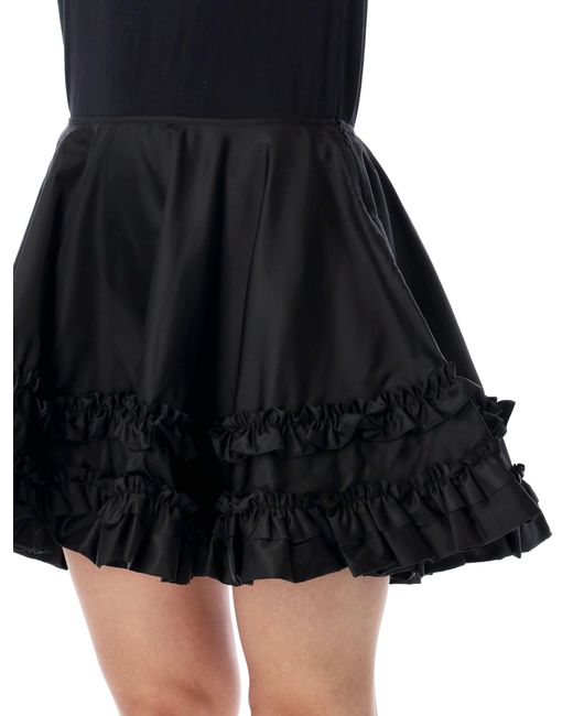 Ganni Black Duchesse Nylon Mini Skirt