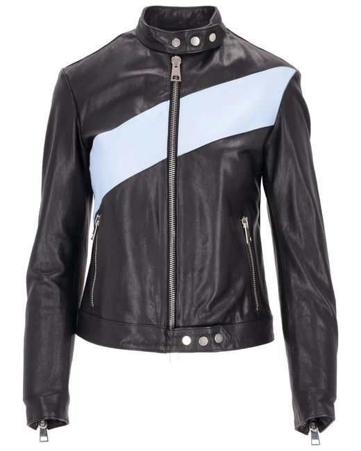 LA ROSE Black Leather Bomber