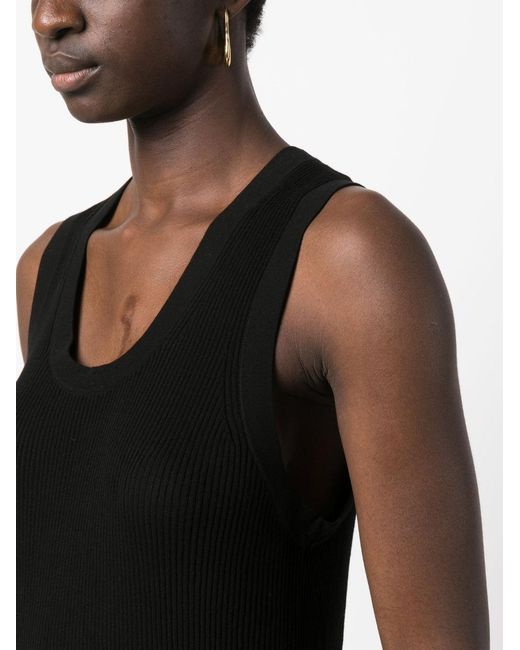 Studio Nicholson Nicholson Rib Vest Study in het Black voor heren