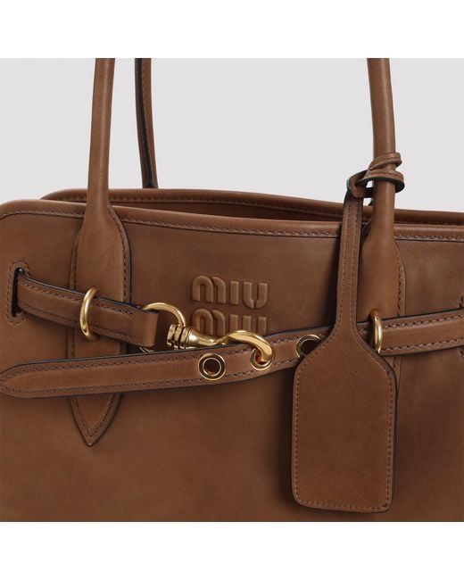 Miu Miu Brown Aventure Handbag
