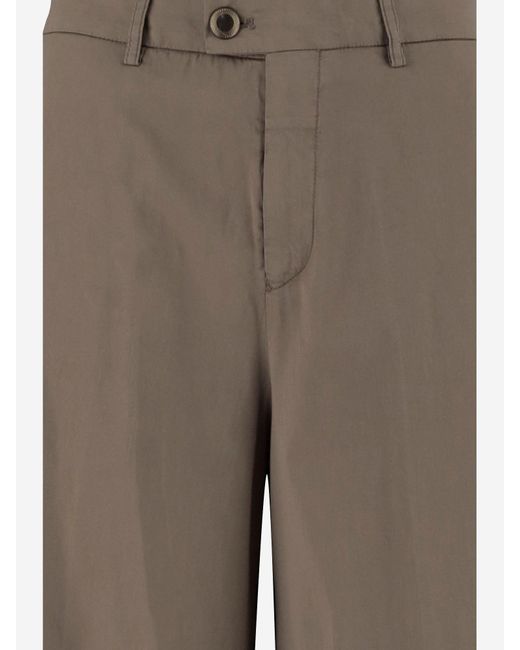 Pantalones de seda de algodón el estiramiento Berwich de color Brown
