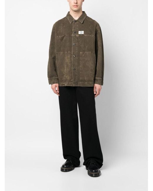 Etudes Studio Brown Cotton Linen Blend Shirt